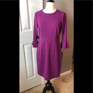 Amethyst-colored dress by Donna Morgan